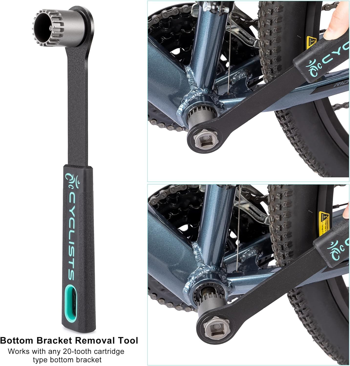 Estrattore Per Pedivella Bici 2-in-1 – Compatibile Con Filettatura Quadrata, ISIS, Octalink, Attrezzo Per Movimento Centrale