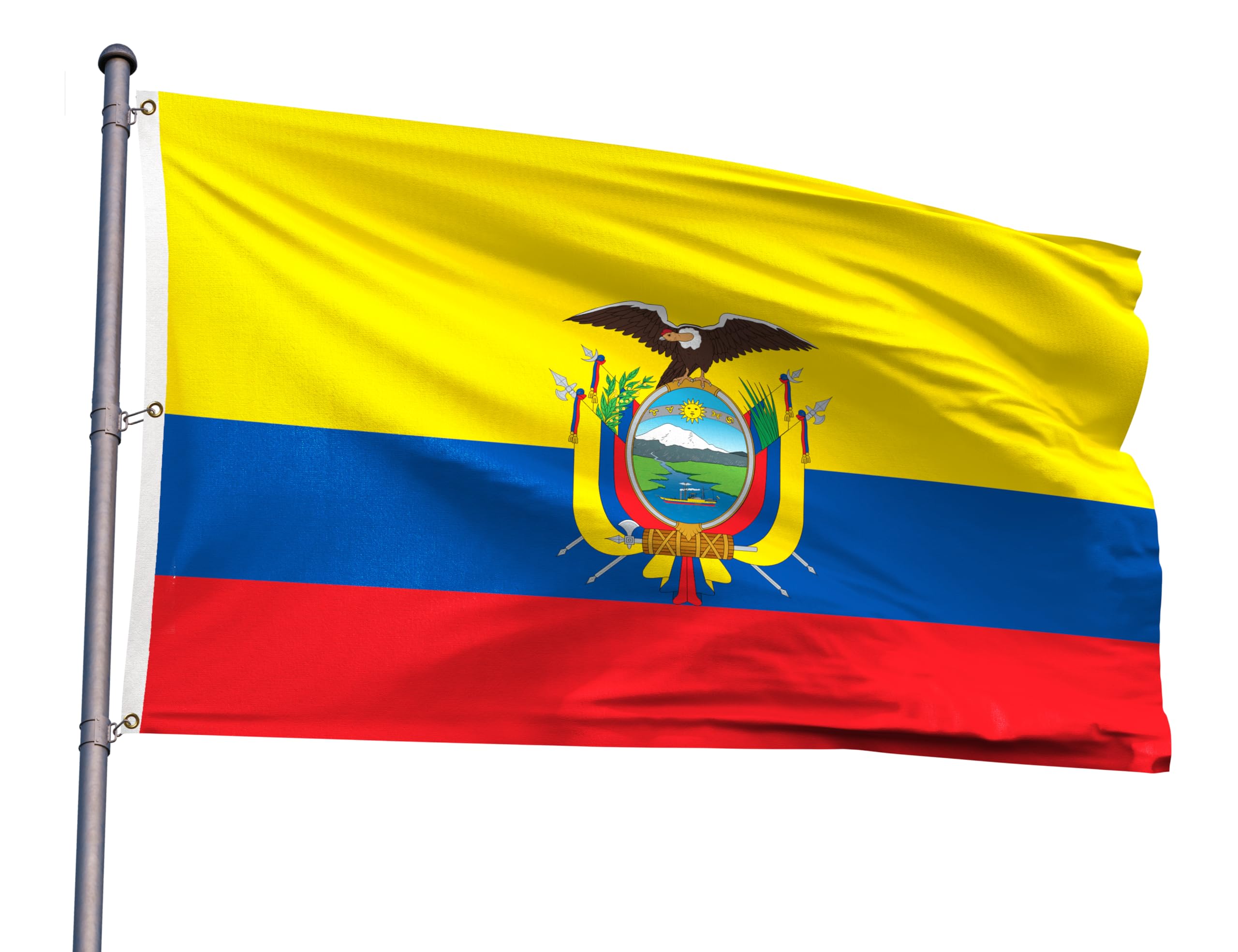 2 Pack Ecuador Flag Mini Table Flags – 8.2x5.5 Inch Desk Flags With Stand For Decor - View #6