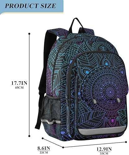 Miniatura 7 de ALAZA Mochila para laptop para mujeres y hombres, bolsa de viaje floral casual con compartimento y múltiples bolsillos, Flor de Cerezo, Mochilas