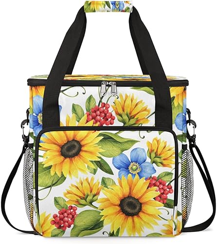 Miniatura 1 de Cafetera floral de girasol de otoño, bolsa de transporte de viaje, compatible con Keurig K-Mini o K-Mini Plus, portátil, de una sola porción, con