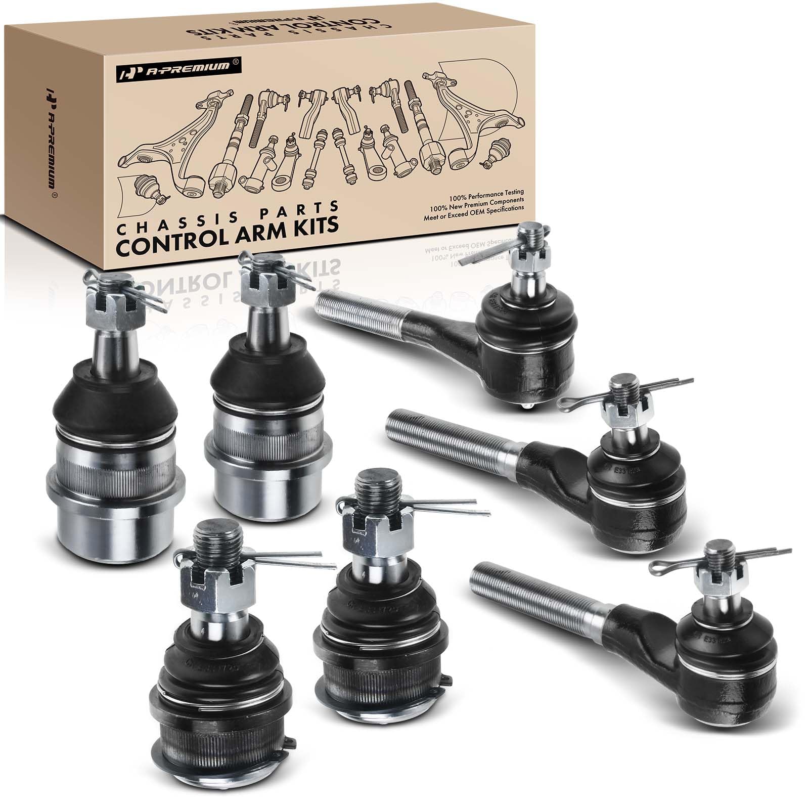 Photo 1 of ***SEE NOTES***A-Premium Set of 7, Front Upper Lower Ball Joint, Inner Outer or At Pitman Arm Tie Rod End, Compatible with Jeep Wrangler 91-95 & 97-06, Cherokee 91-01, Grand Cherokee 93-98, Comanche 91-92, TJ 97-06
