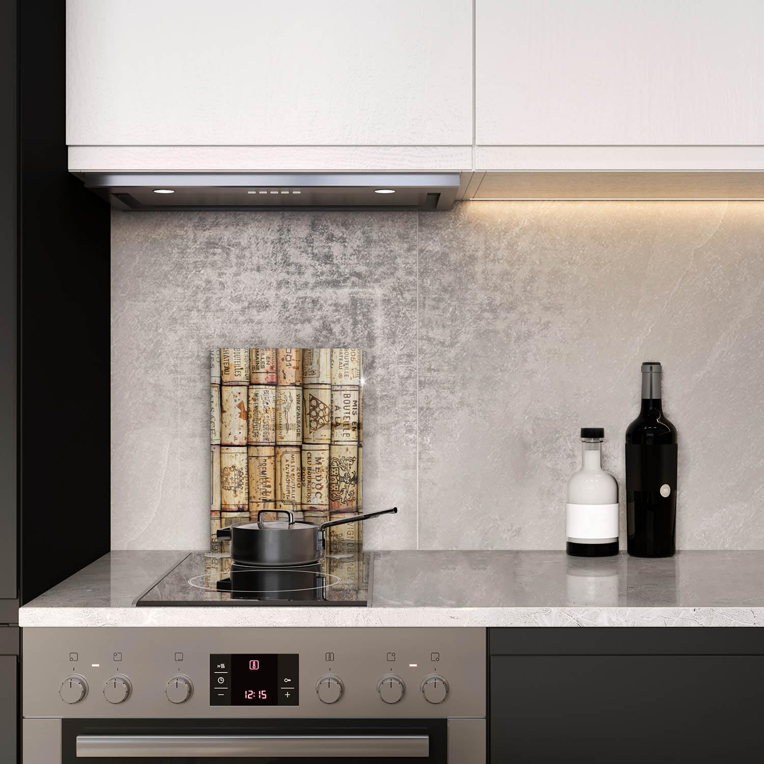 Tabla de cortar de vidrio | Beige | Superficie impresa