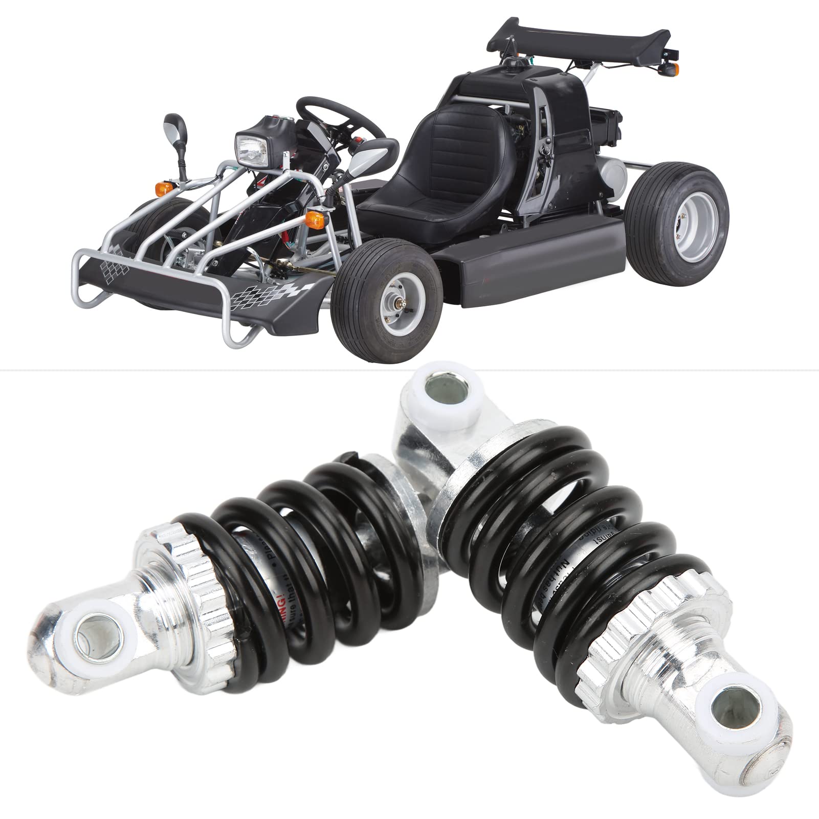 2 Pieces Amortisseur Arrière de Vélo, 90mm 400 LB Arrière S Hock Amortisseur Arrière Universel pour 47cc 49cc ATV Scooter électrique