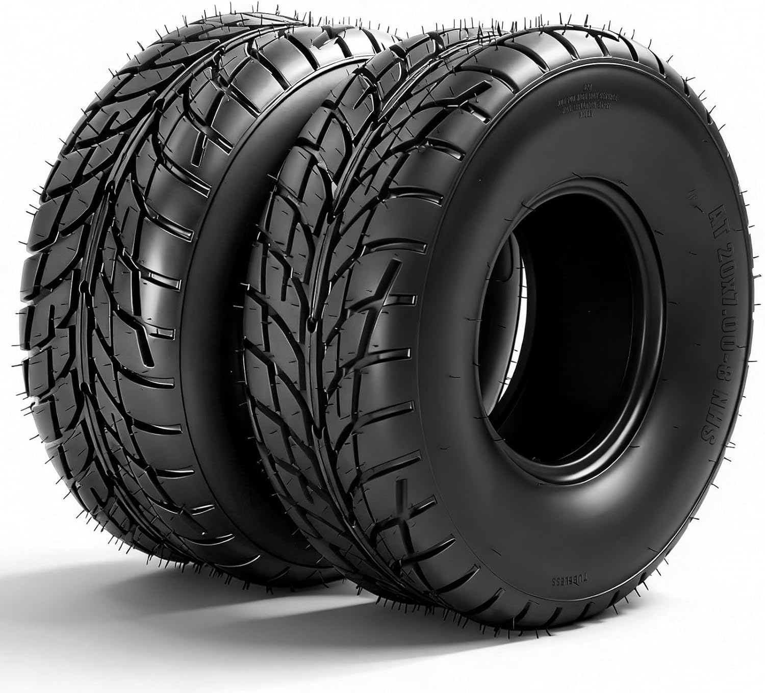 20x7-8 ATV/UTV Tires Set of 2, 20x7x8 All-Terrain Tires, 6-Ply Rated, Tubeless, Puncture Resistant, Directional Tread