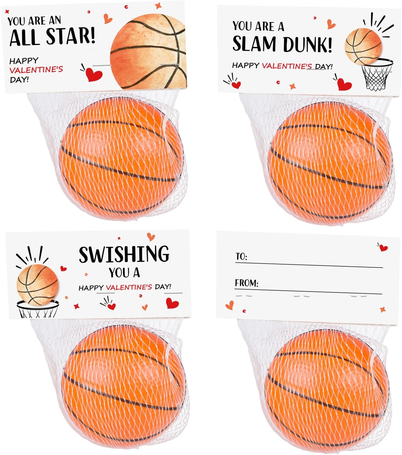 Sports Balls - Valentine’s Day Gifts for Kids Classroom – – 60 Valentine Party Favors