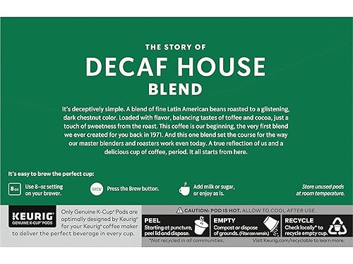 Vista 16 de Starbucks Cápsulas de café descafeinado K-Cup, House Blend para cafeteras Keurig, 1 caja (40 cápsulas)