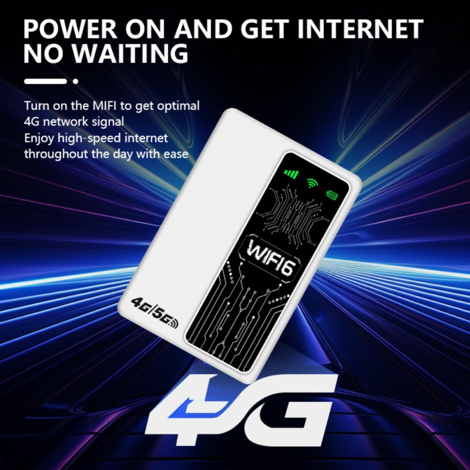 Router WiFi portátil 4G 5G LTE | Punto de acceso de banda ancha móvil de alta velocidad de 300 Mbps | Conectividad inalámbrica de tarjeta SIM para viajes, trabajo remoto, juegos y transmisión