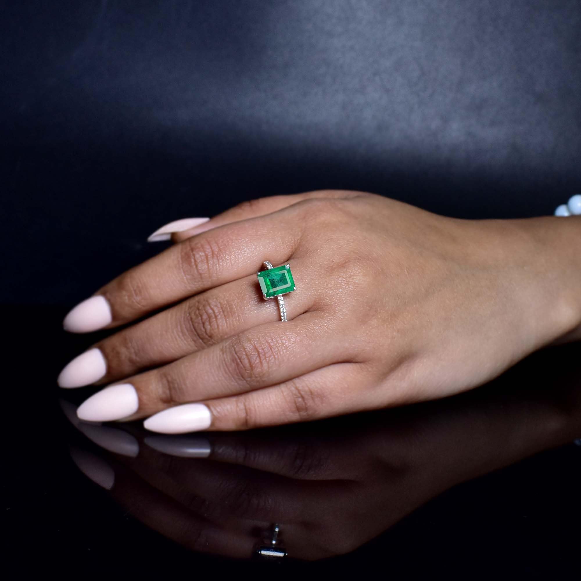 Ring aus 925er Sterlingsilber, Geburtssteinring für Frauen
