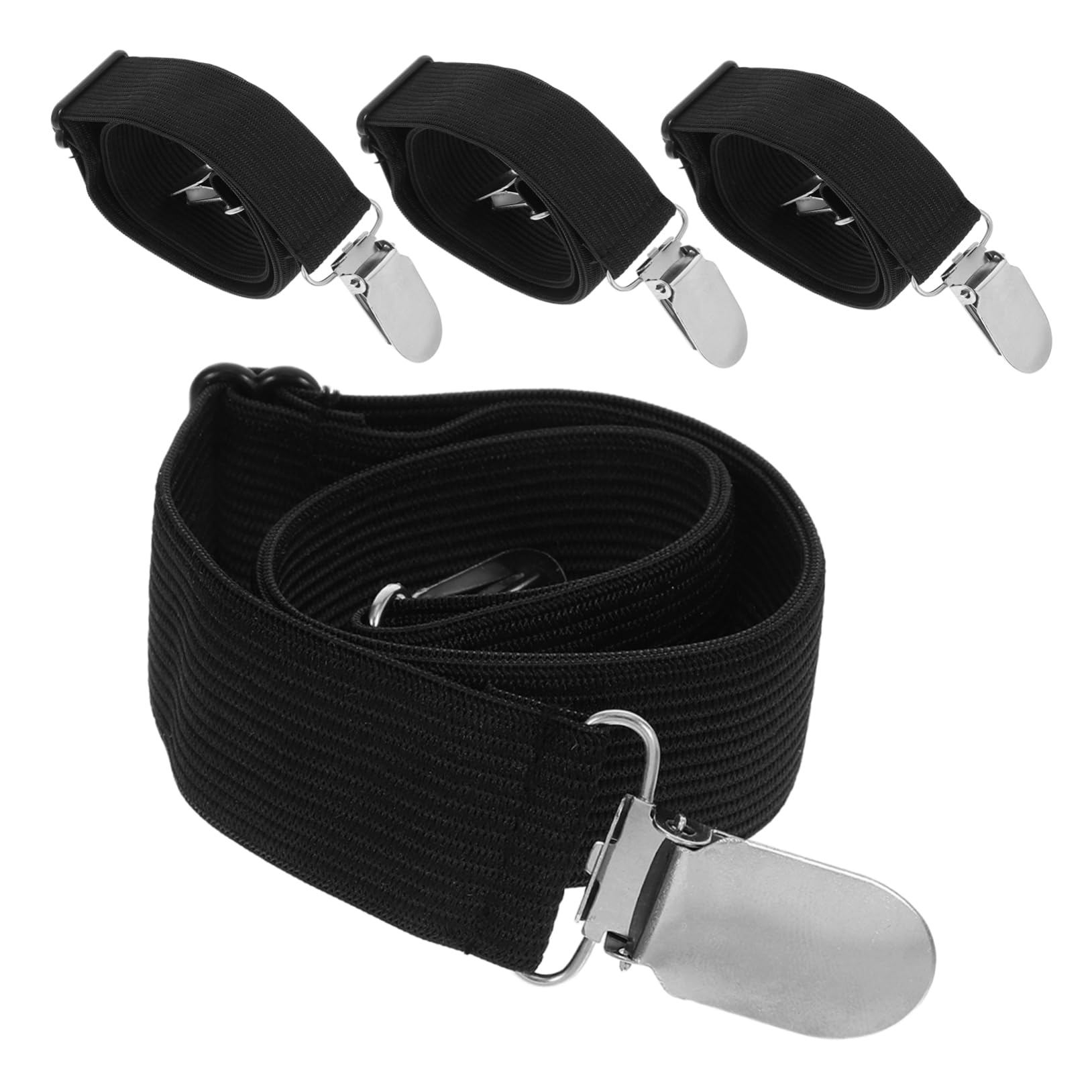 Zerodeko 4pcs Adjustable Bed Sheet Fasteners Elastic Clips for Mattress Covers Compatibility Easy Installation Stylish Design Sturdy Materials for Neat Bedding
