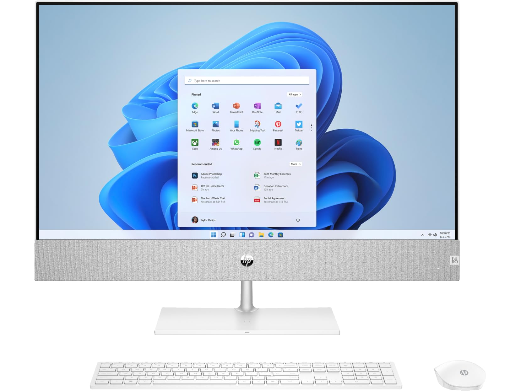 HP 2024 Pavilion 27-CA200 All-in-One Desktop 27" FHD IPS 4-Core Intel Core i3-13100T NVIDIA GeForce GTX 1650 4GB 8GB DDR4 256GB NVMe SSDWIFI RJ45 HDMIv1.4 Webcam Keyboard Mouse Windows 11 Pro