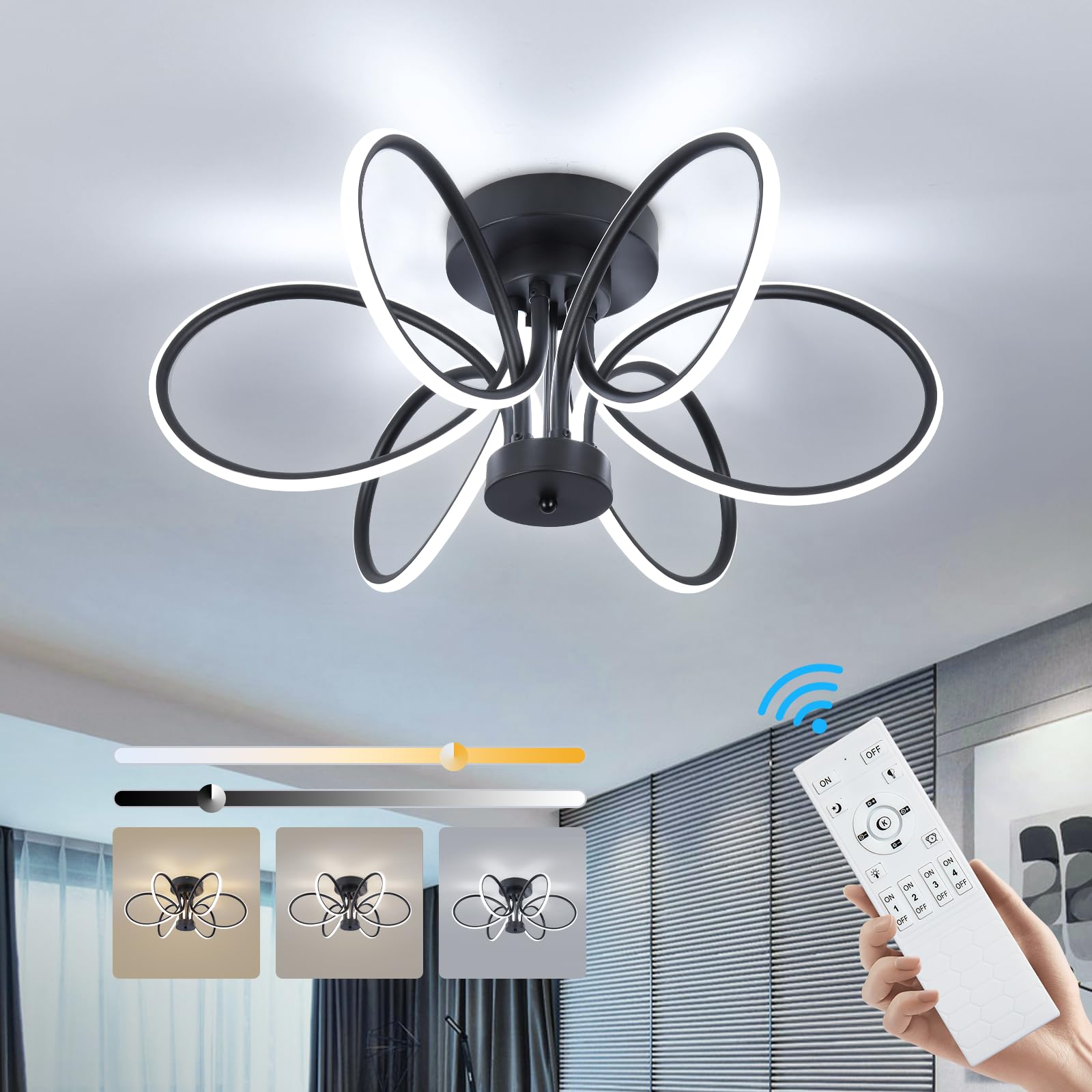 Plafond LED dimmable 50W télécommandé pour ajuster l'ambiance - 8