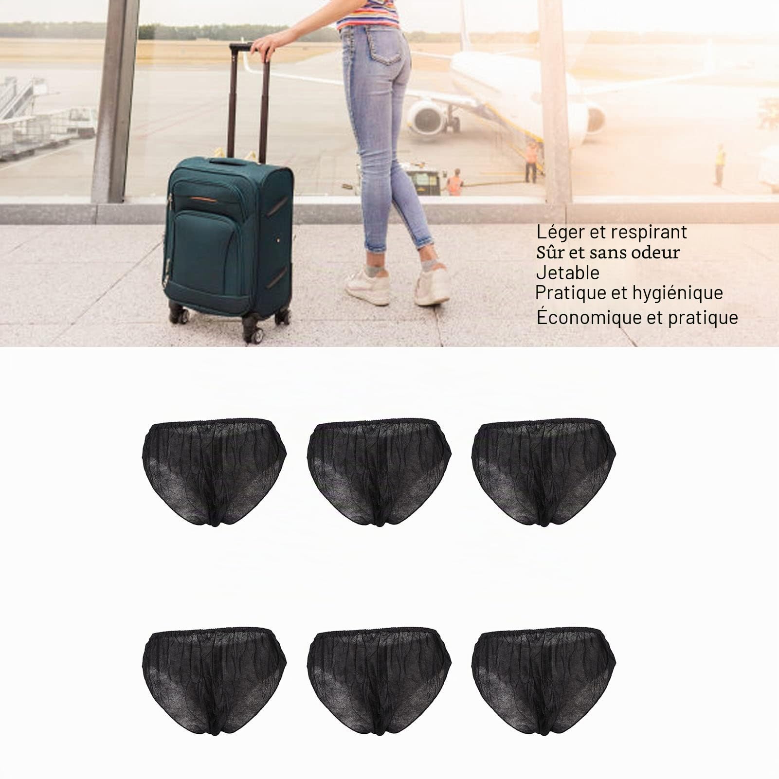 Sous-vêtements Jetables 50pcs pour Femme Homme, Culottes de Maternité Jetables Après Accouchement, Boxers de Voyage Réutilisables pour Usage Quotidien ou Hospitalier