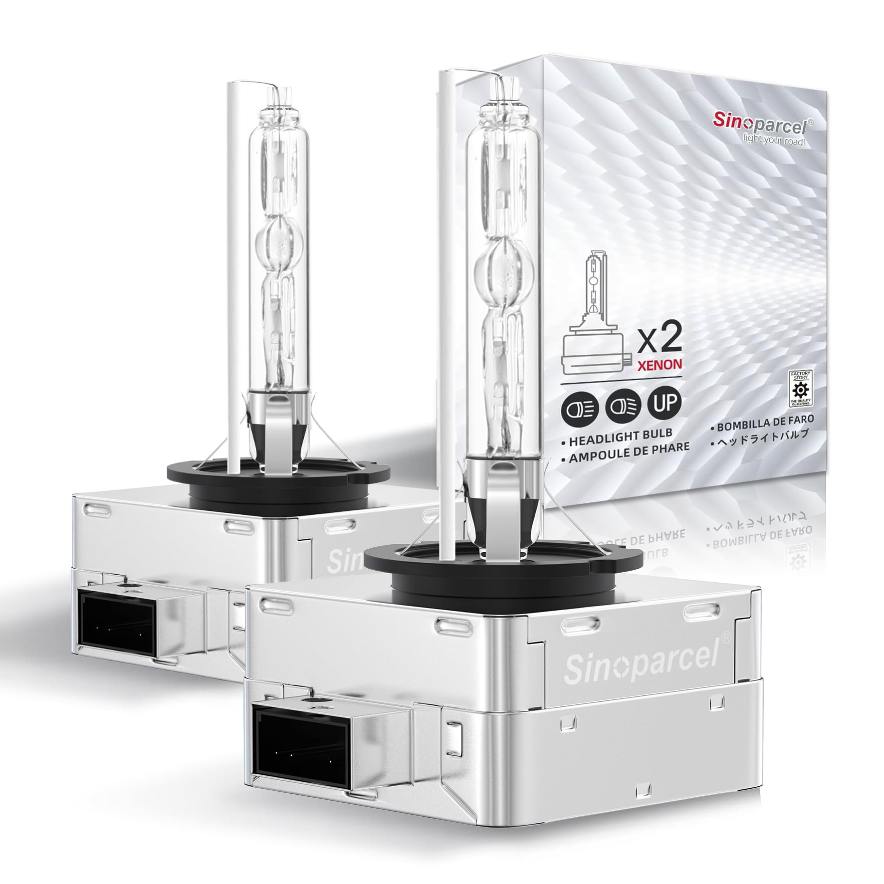 Sinoparcel D3S D3R 55W HID Headlight Bulb 6000K Cool White 2PCS