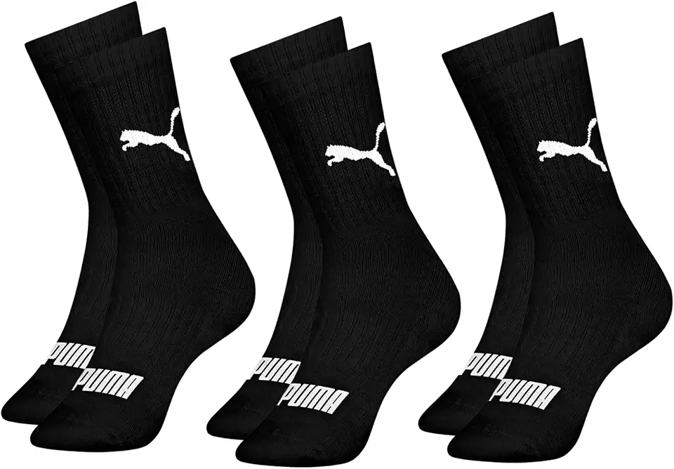 Kit 3 Pares Meia Puma Cano Médio Academia Sola Atoalhada Original