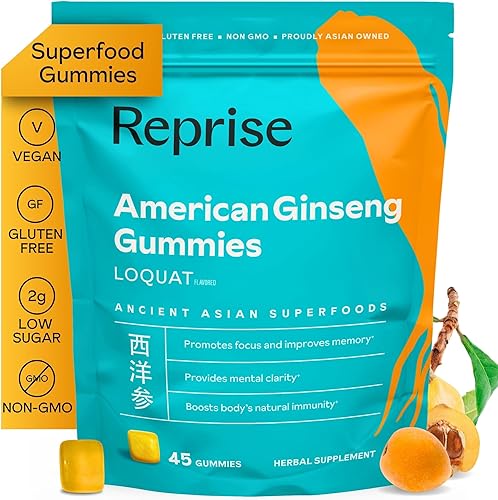 Miniatura 2 de Reprise Paquete energético incluye ginseng americano, Panax Ginseng y Goji, 45 gomitas