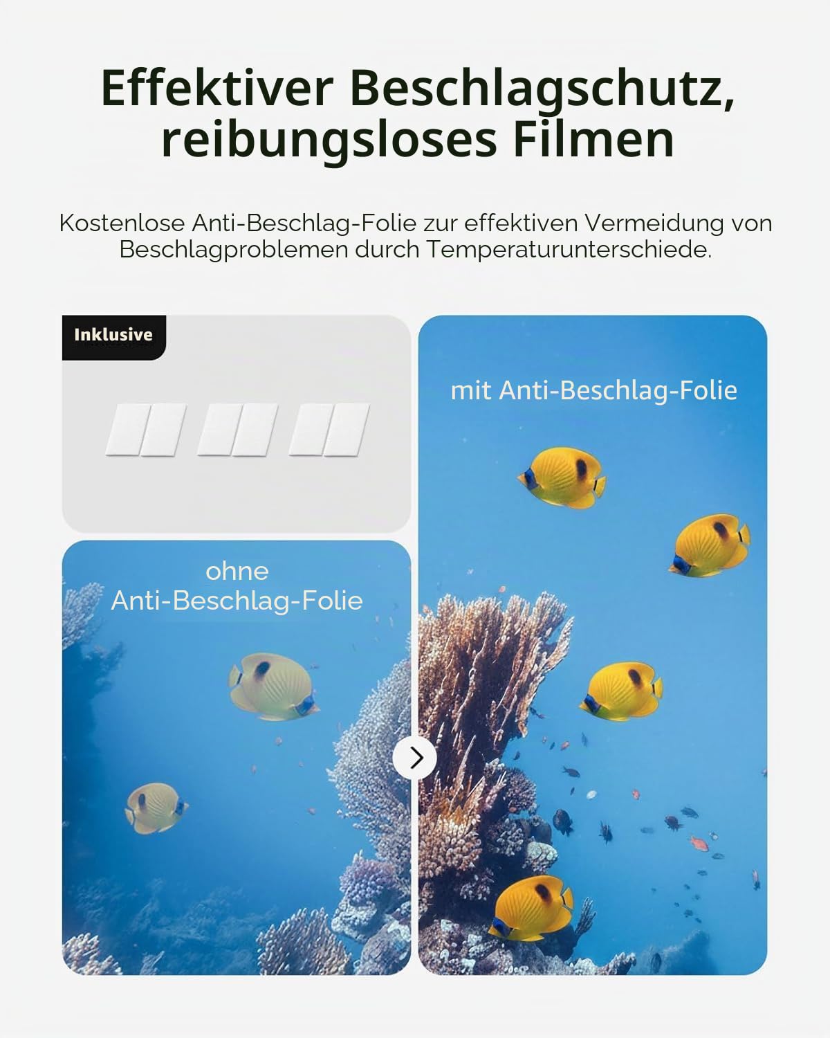 TELESIN wasserdichte Hülle Set für DJI Action 6, Unterwassergehäuse mit Schwimmender Selfie Stick & Schnellwechselhalterung, 60M/196FT Tauchgeeignet für Schnorcheln & Tauchen, Action 6 Zubehör