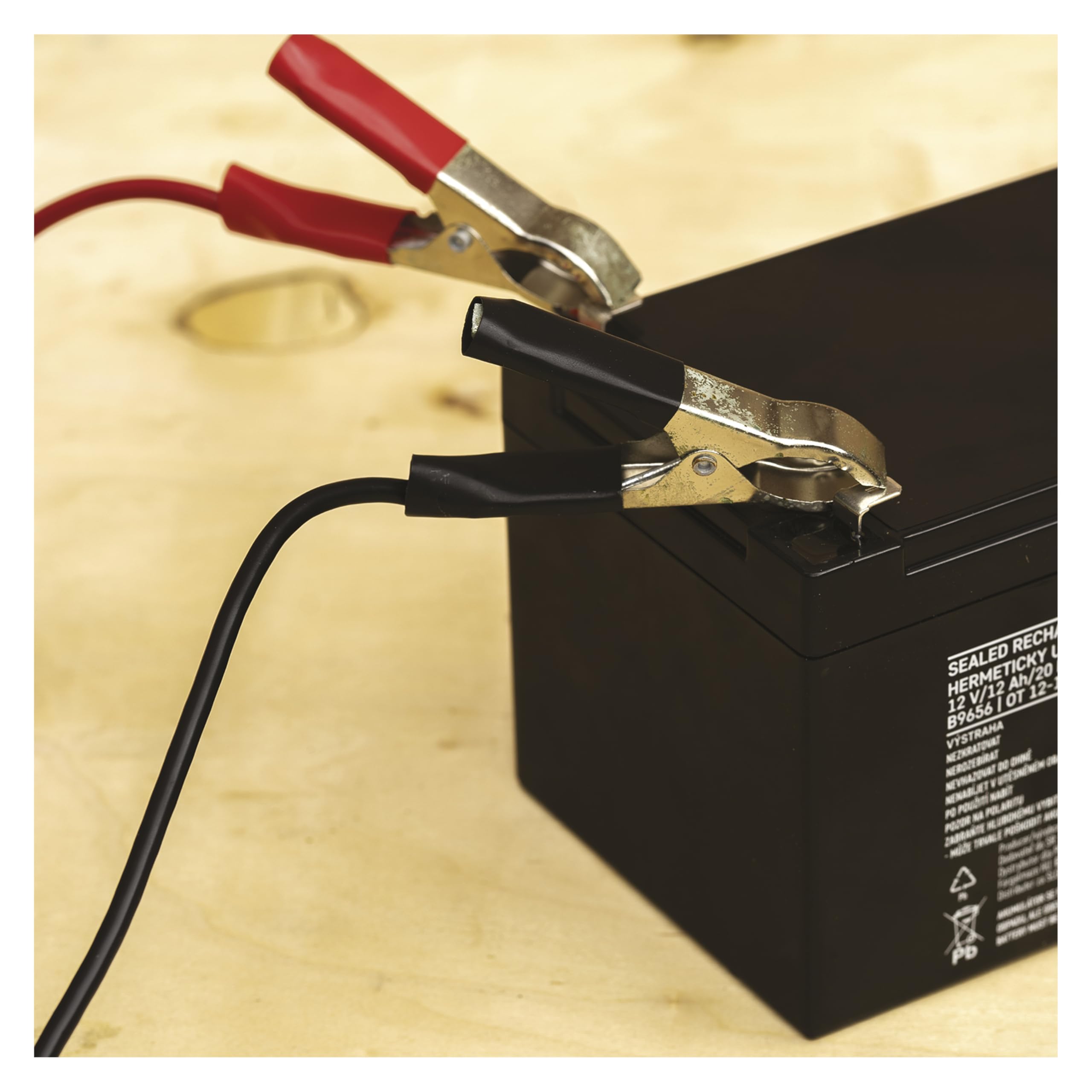 EMOS Wartungsfreier Bleiakku/Bleiakkumulator für Gefahrmeldeanlagen, Brandmeldetechnik, USV, Aufzüge, 12V, 12 Ah