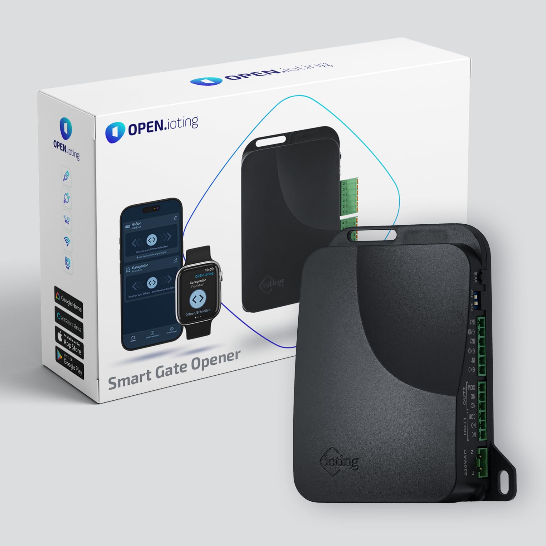 Open Ioting Wifi And Lan Compatible Smart Garage Door Opener