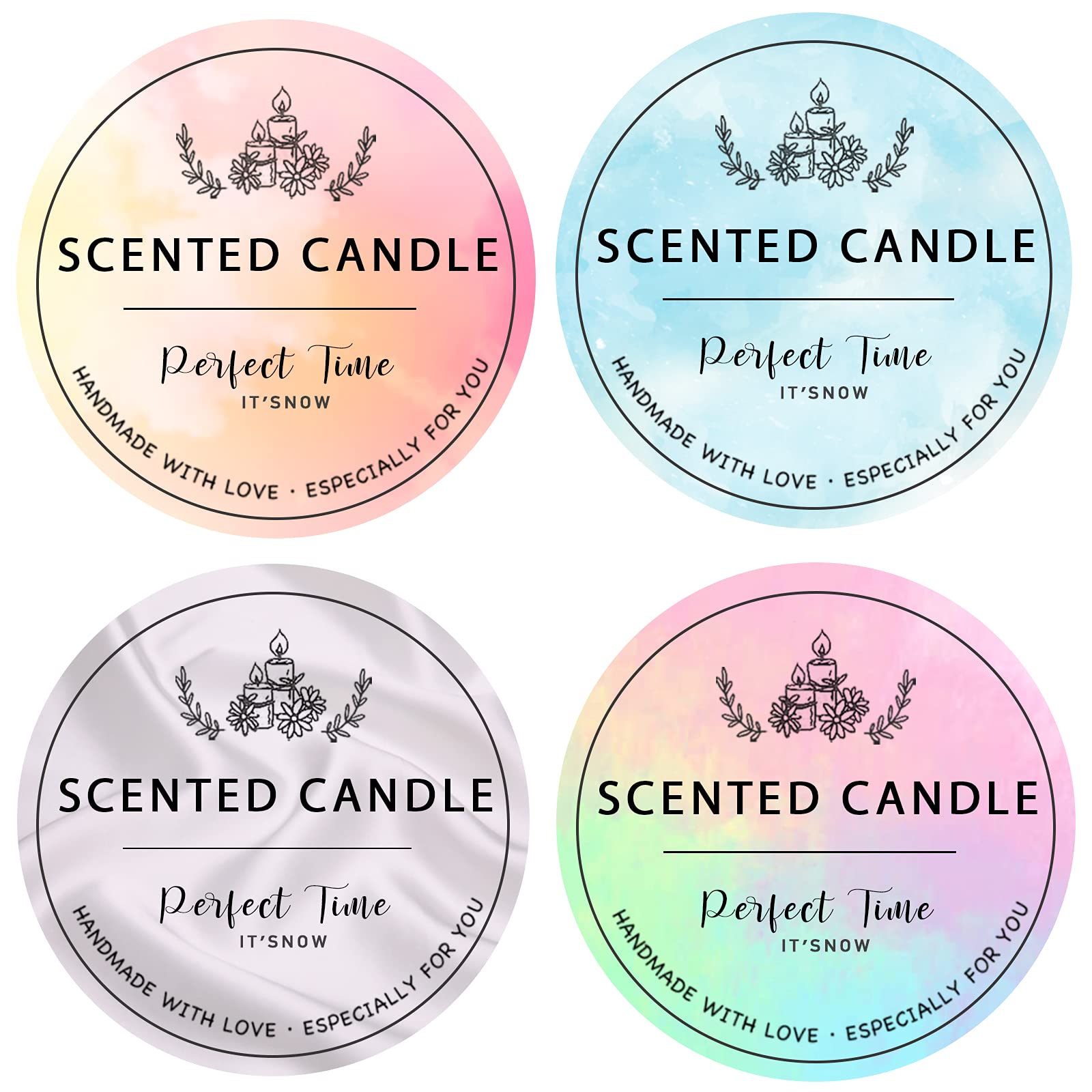 Buy Candle Label Roll, 2 Inch 300pcs Waterproof Labels for Candle