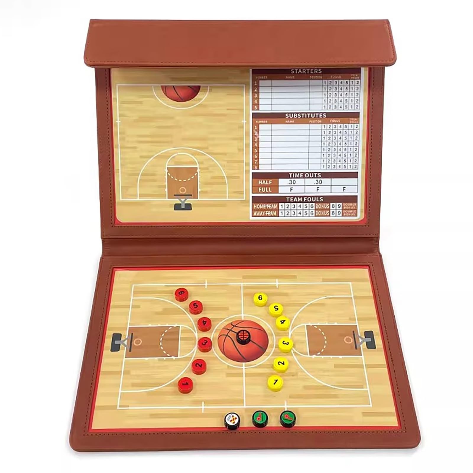 Lavagna Basket, Lavagna Allenatore Basket con Penna Magneti, Realizzata in Materiale Resistente, con Pennarello Cancellabile, Ideale per L'insegnamento e la Formazione