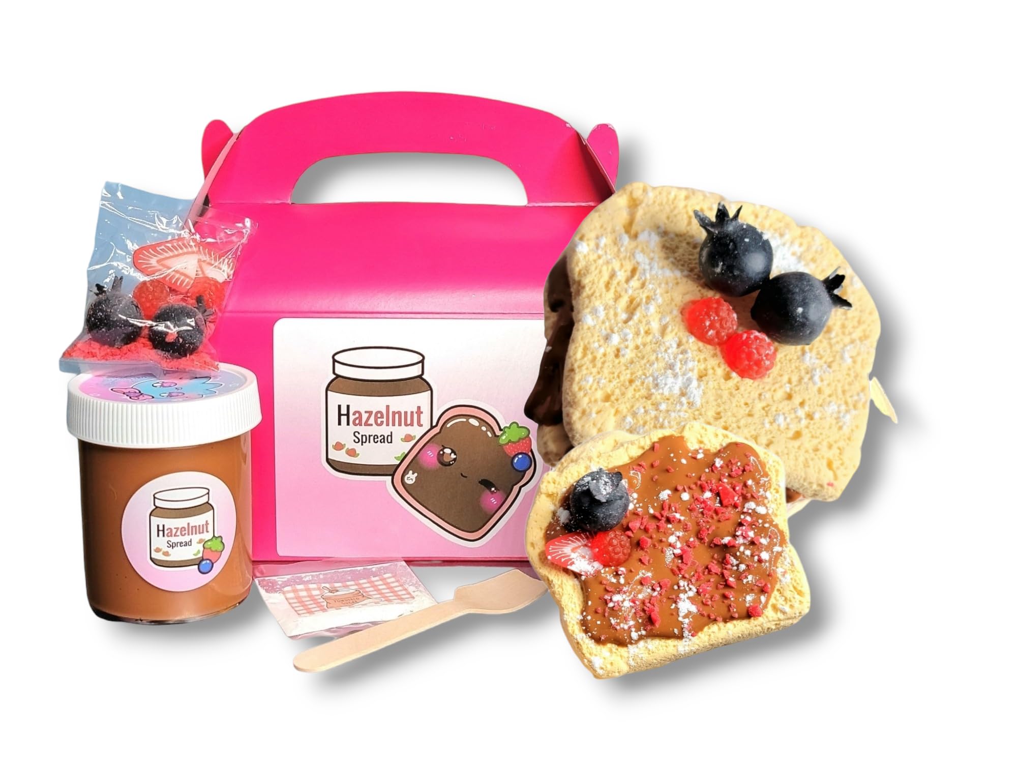 Chocolate Hazelnut Berry Toast DIY Handmade Slime Kit - Hoshimi Slimes