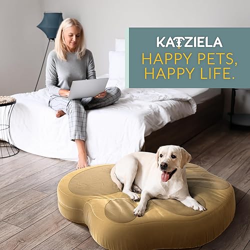 Miniatura 5 de Katziela Purrfect - Cama para mascotas con forma de pata, 40 x 40 x 6 pulgadas, lavable para perros y gatos, color gris