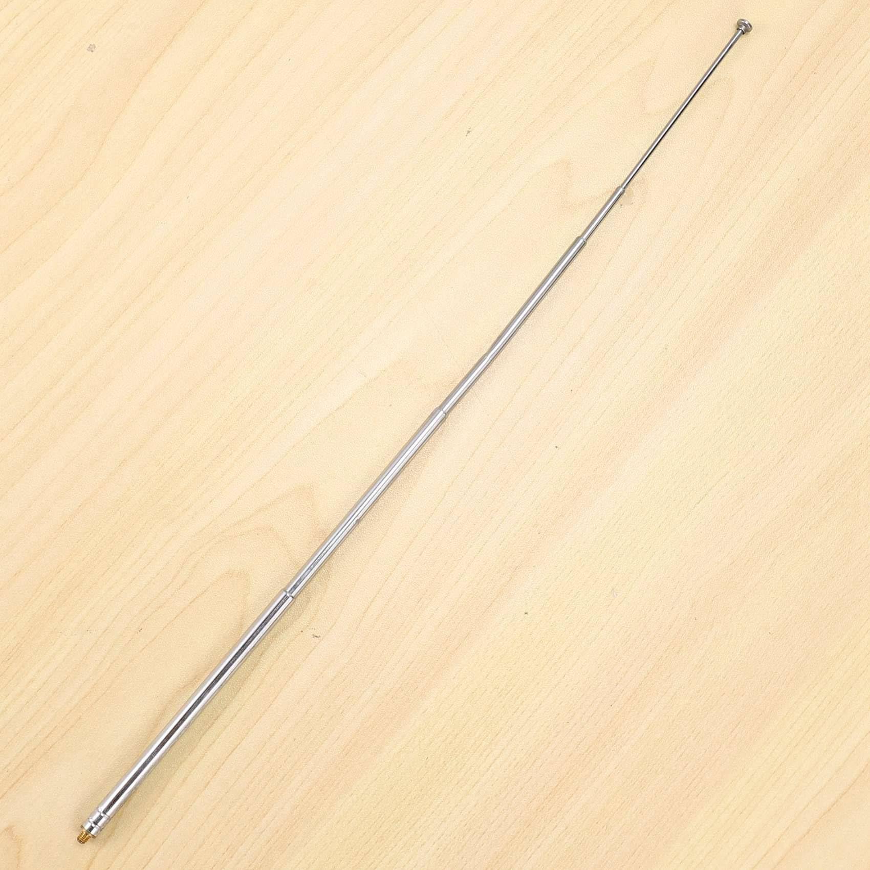 Antenne télescopique 5 sections avec filetage extérieur de 3 mm pour voiture radiocommandée, argentée