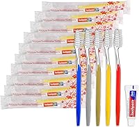 Vista 1 de 20 unidades de cepillos de dientes desechables con pasta de dientes (5 colores)