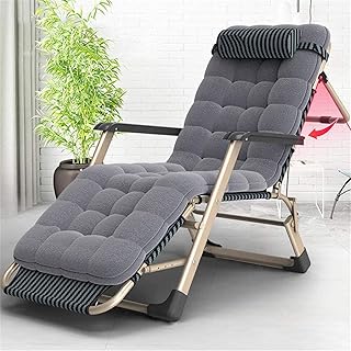 HZH Espreguiçadeira reclinável de jardim, cadeira reclinável estofada com gravidade zero, cadeira dobrável para pátio ao ar livre, cadeira multifuncional reclinável para jardim (B)