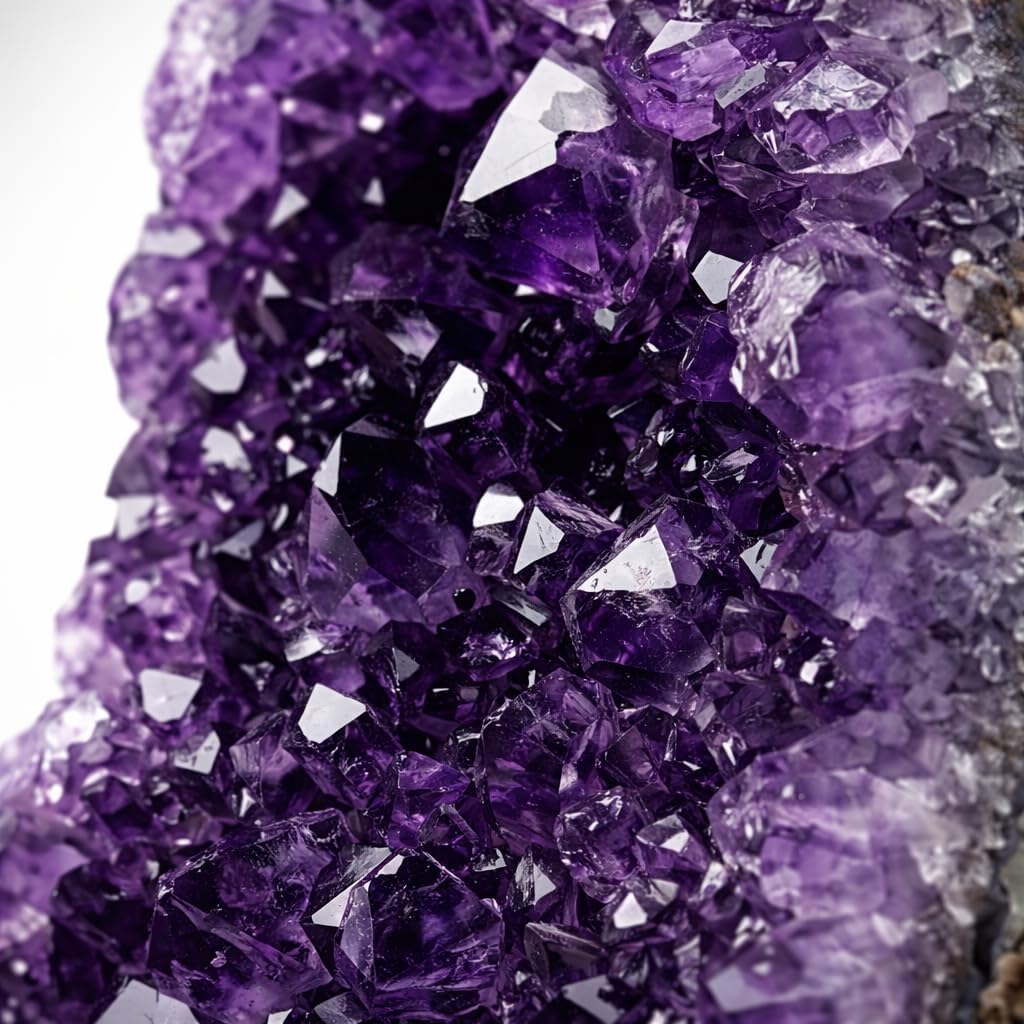 Large Natural Amethyst Crystal Cluster (1.5–2 lb) – Raw Brazilian Purple Geode Druzy Quartz – Healing Crystal Stone for Home Decor, Meditation, Chakra Energy & Spiritual Gifts