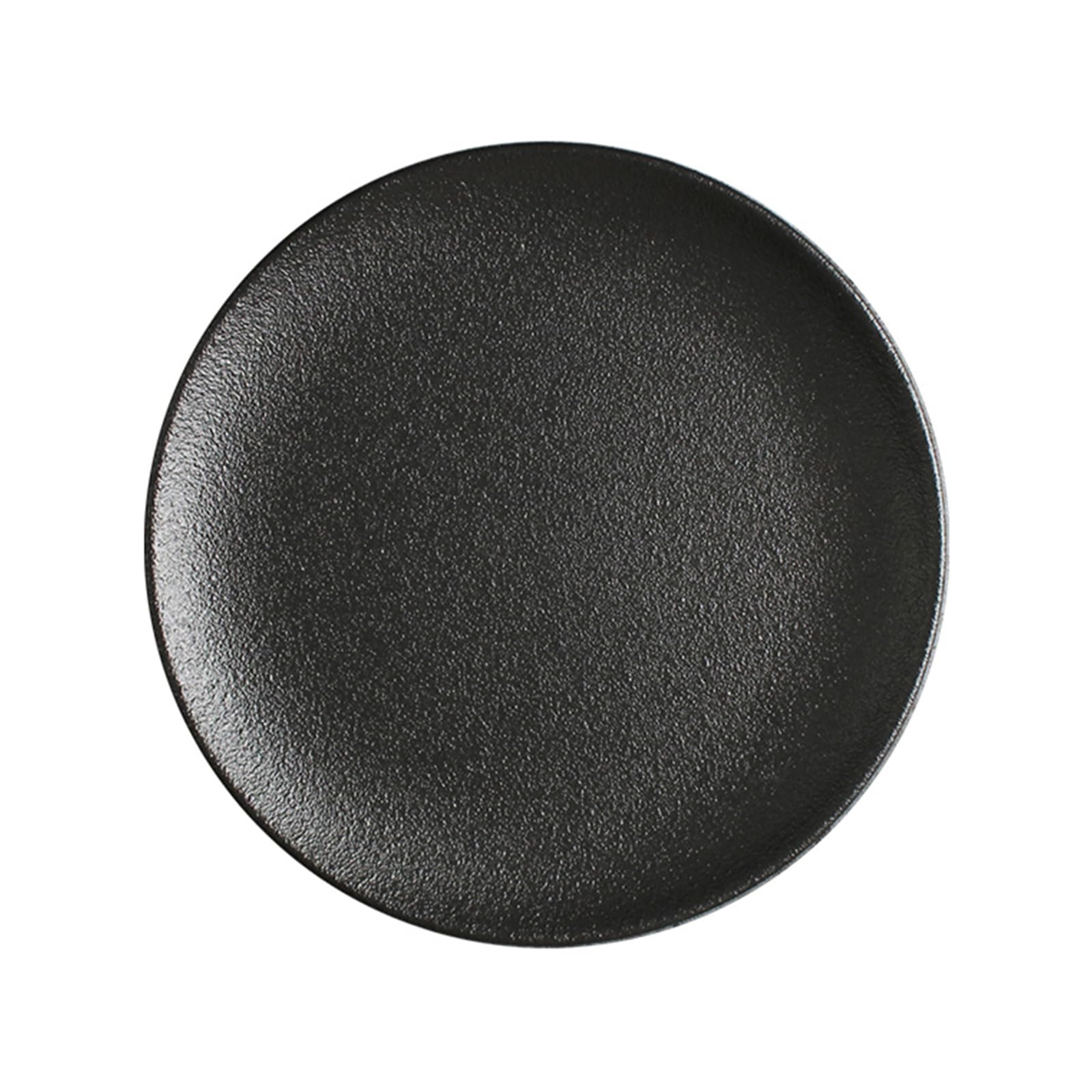 Assiette à Dîner en Céramique, Vaisselle Mate Solide, Plat Plat Rond Léger pour Pâtes, Steak, Assiette De Service, Plats De Dîner, Couleurs Assorties(Size:20 * 20 * 1.5CM,Color:Noir)