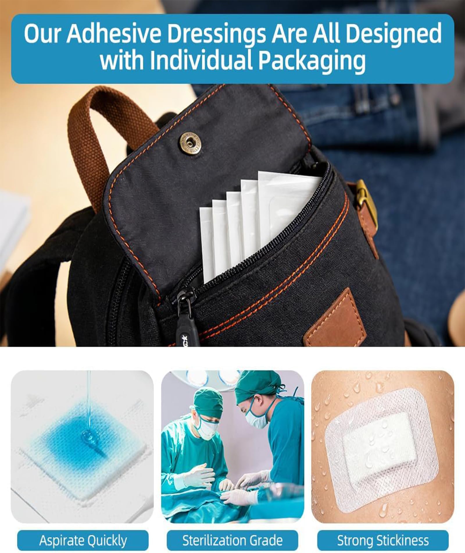 15PCS 9 * 7cm Hydrocolloid Bandage, Hydrocolloid Dressing White Adhesive Dressing, Suitable for Most Skin Types for Patch Care — Amazon image 7
