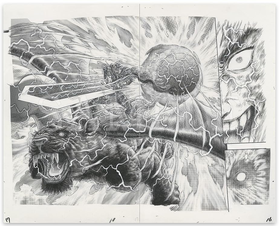 Amazon.co.jp: ベルセルク 三浦建太郎 複製原稿 TypeP ガッツ ゾッド  