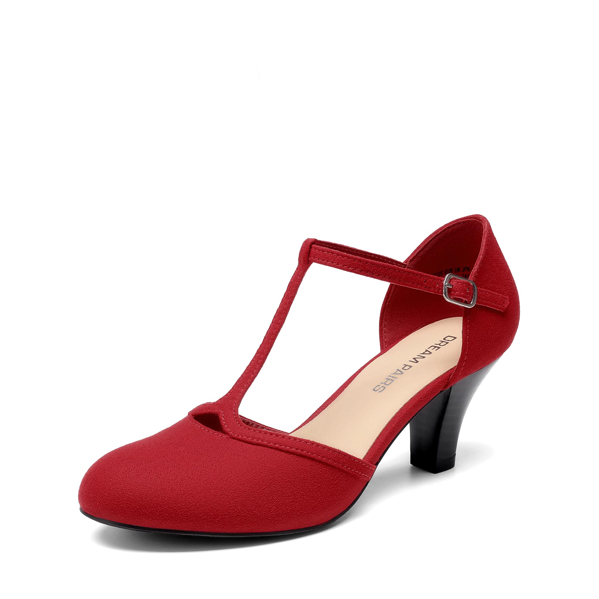 DREAM PAIRS Damskie czółenka Mary Jane z zamkniętymi palcami sukienka obcasy wygodna sukienka buty sądowe dla kobiet SDPU26001W