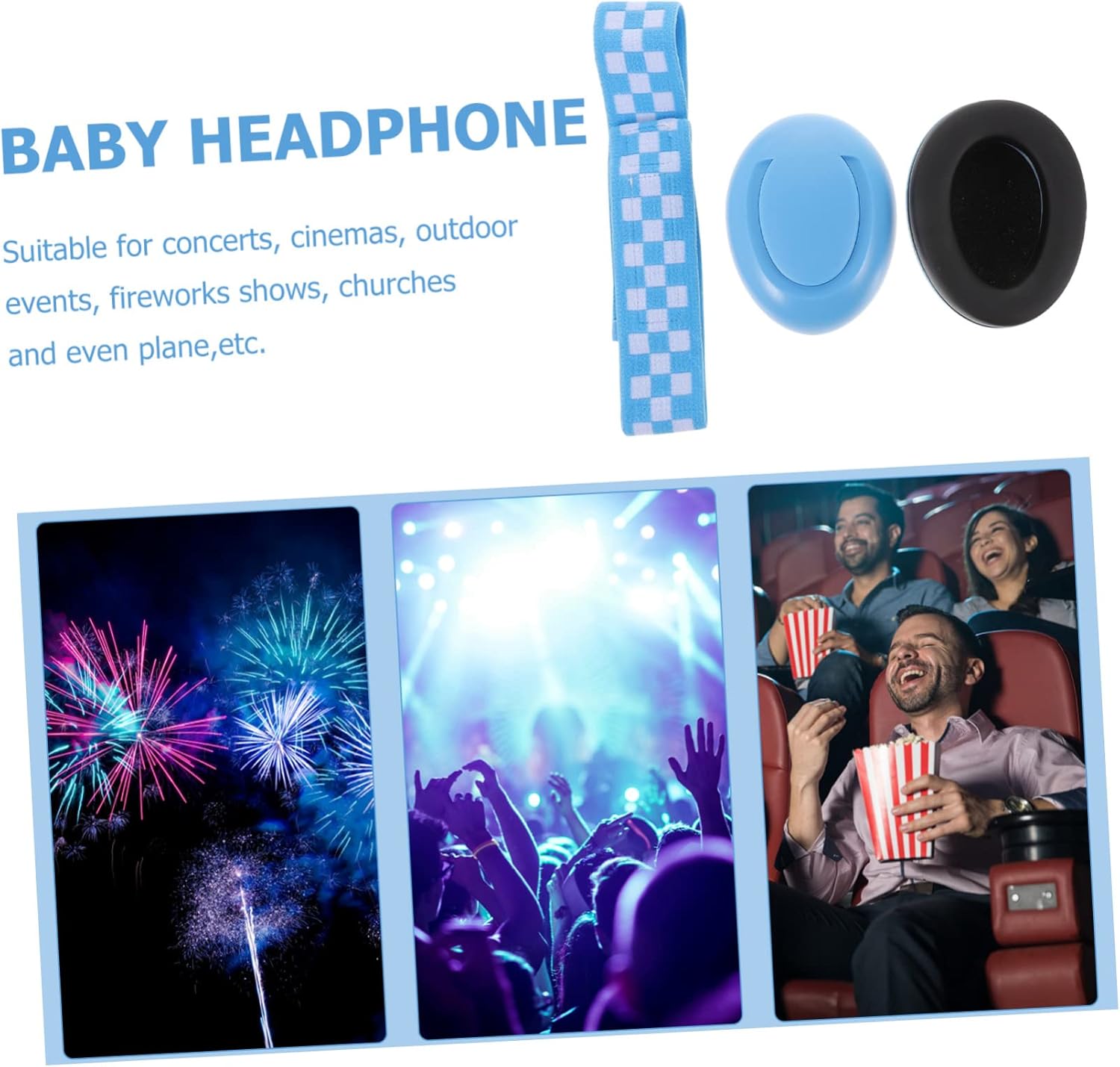 Abaodam 2sets Ear Protection Earmuffs for Boy Girl Lightweight and Portable for Air Travel Concerts and Reducing Loud Sounds Blue