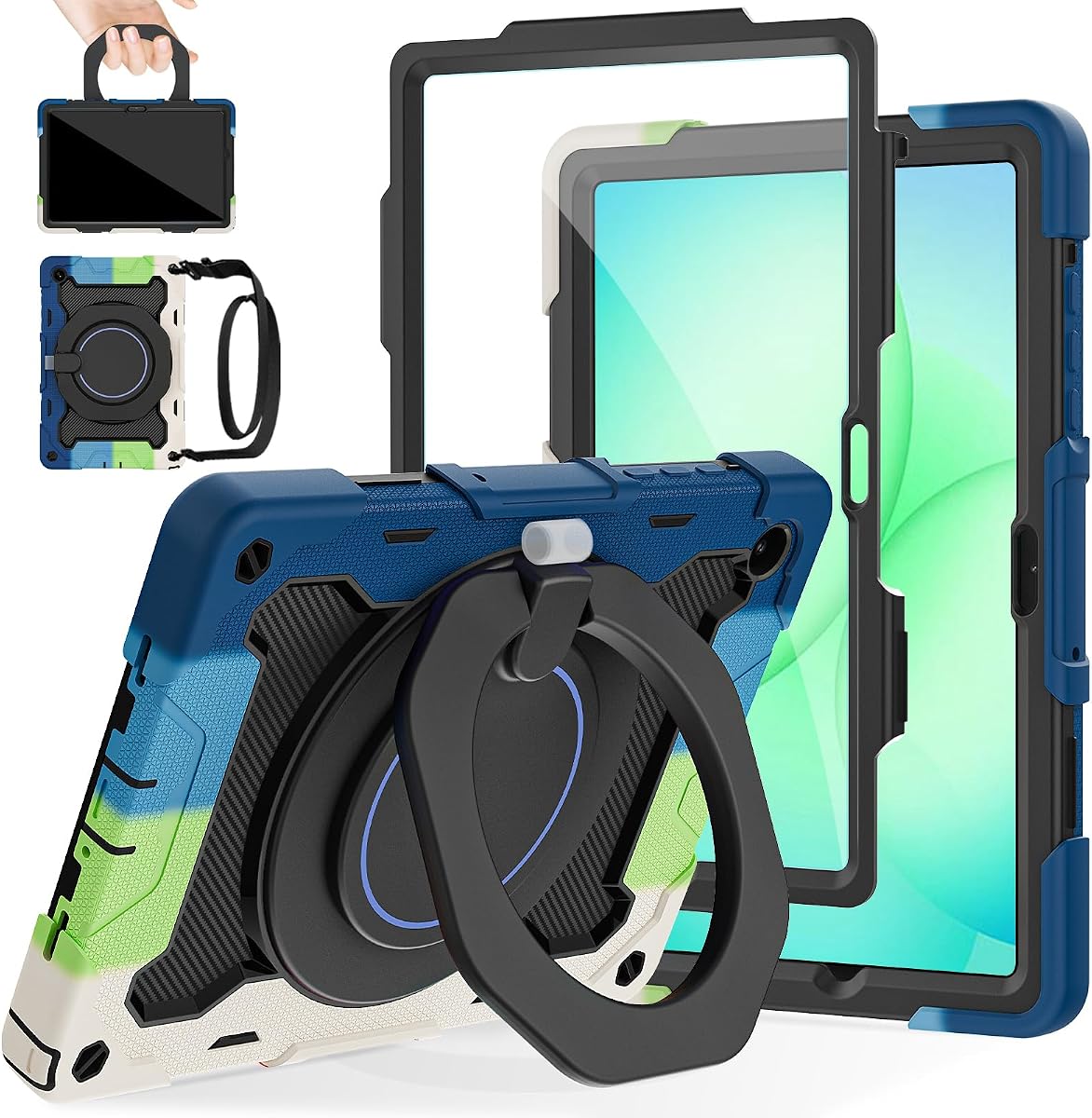 Case for Samsung Galaxy Tab A11+ Plus/A9+ Plus 11 Inch 2025/2024 | Heavy Duty Military Drop Case-Kids Friendly with HD Screen Protector & Shoulder Strap, 360 Kickstand & Handle