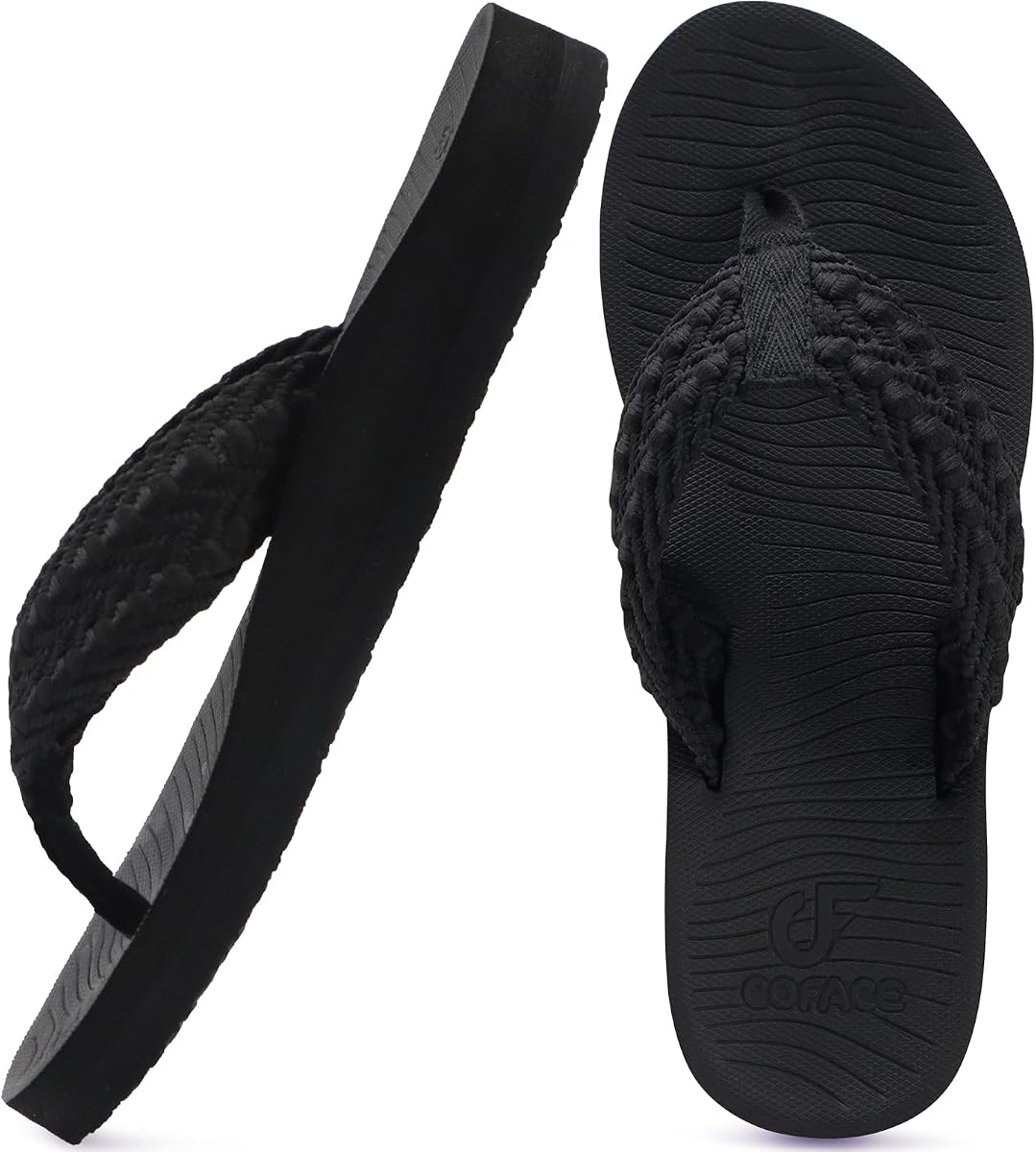 COFACE Chanclas ortopédicas para mujer, cómodas sandalias ortopédicas, cojín de recuperación, fascitis plantar, chanclas para caminar, chanclas para mujer, talla 5-11