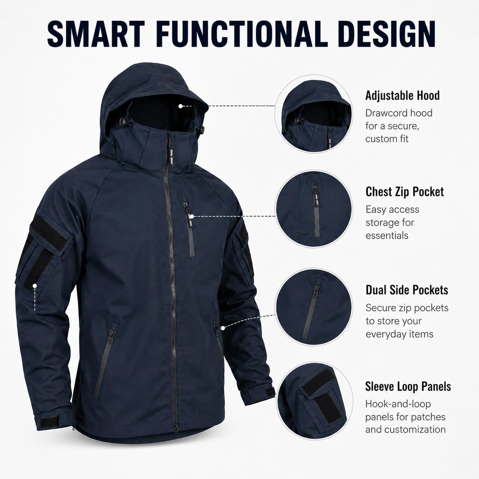 Chaqueta Cortavientos de Poliester, Camiseta Deportiva de Casual Exterior