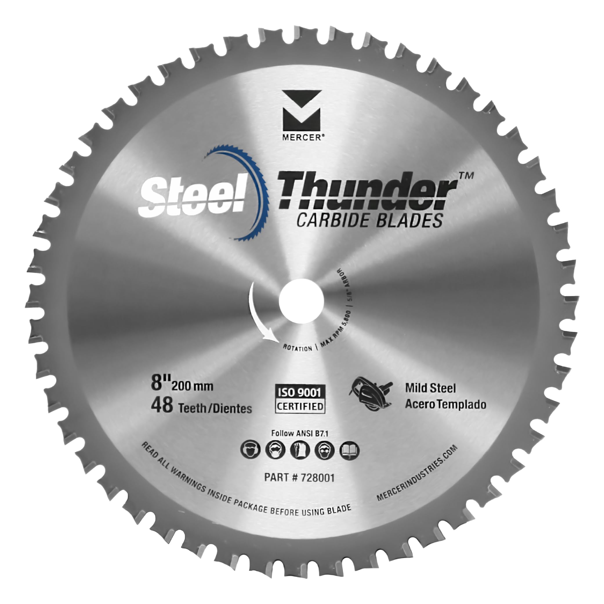 Lame de scie circulaire Mercer Industries Steel Thunder pour l'acier et le métal