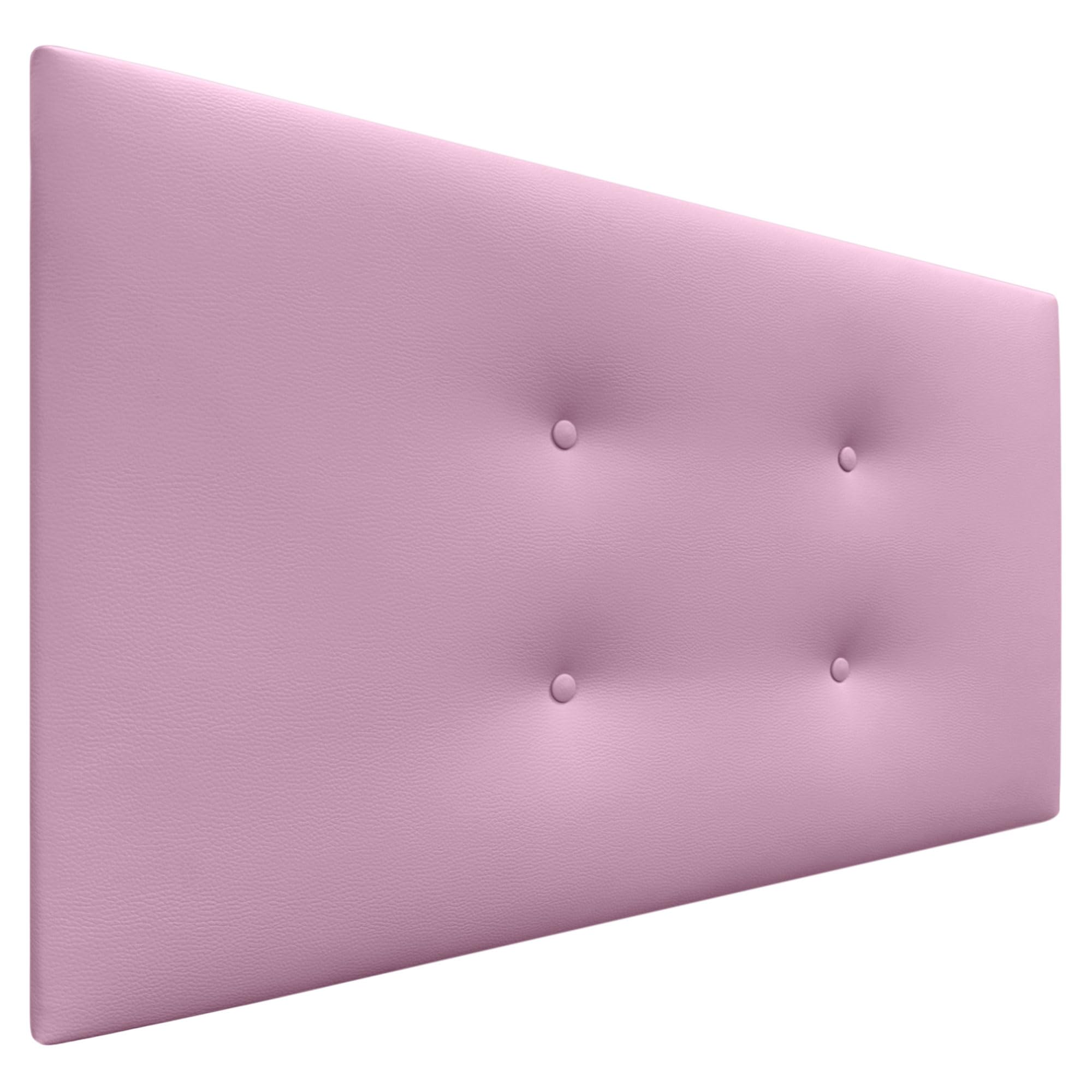 DHOME Cabecero de Polipiel o Tela AQUALINE Pro con 2 hileras de Botones Cabezal tapizado Cama Lujo (Polipiel Rosa, 90x50cm (Camas 70/80/90))