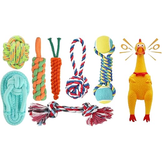 Agirav Dog Toy Set - Tug Pack of 8