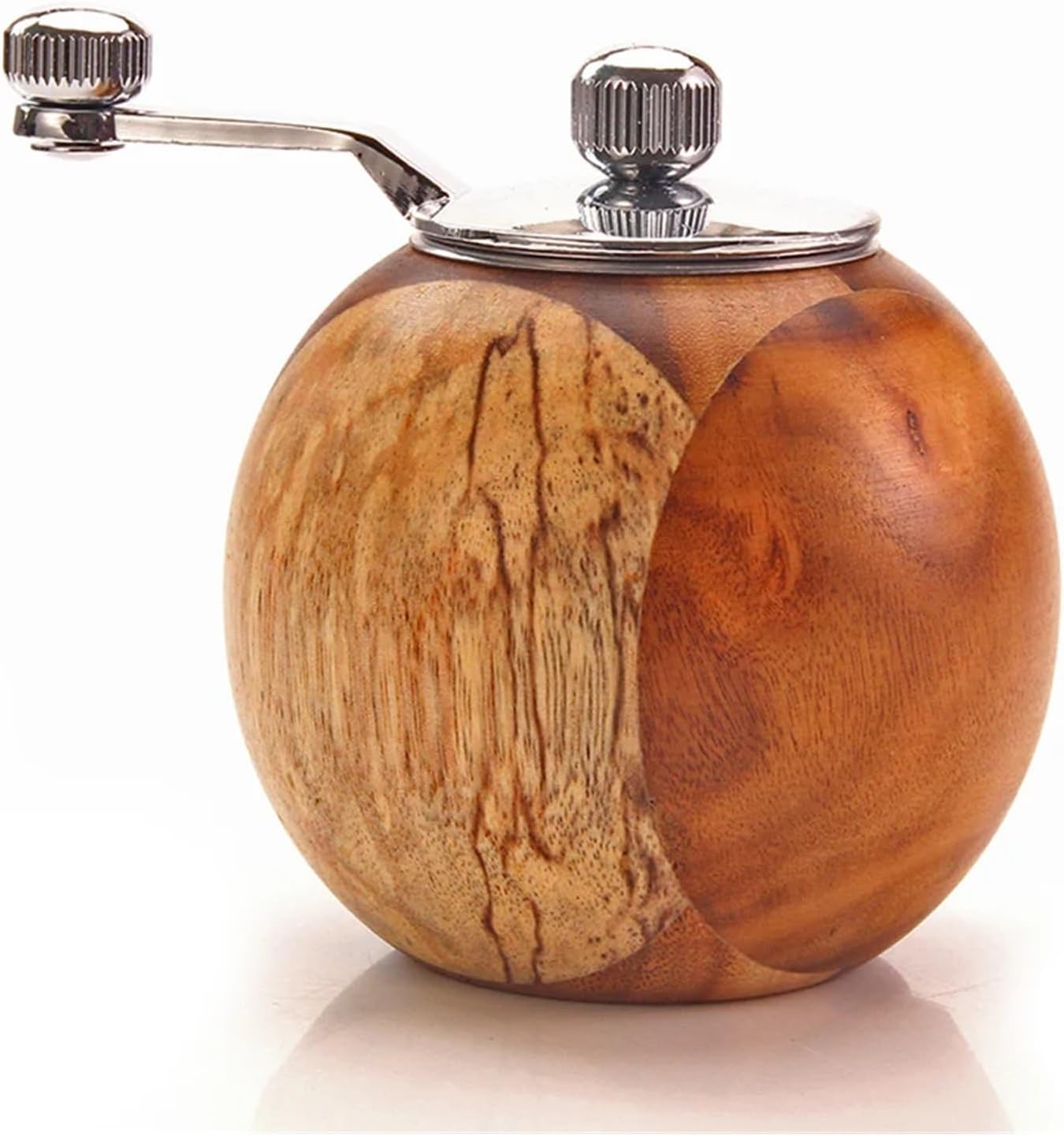 Salt and Pepper, Solid Wood Pepper Grinders With Adjustable Coarseness by Ceramic Rotor, Kitchen Cooking Tools(Light Yellow)