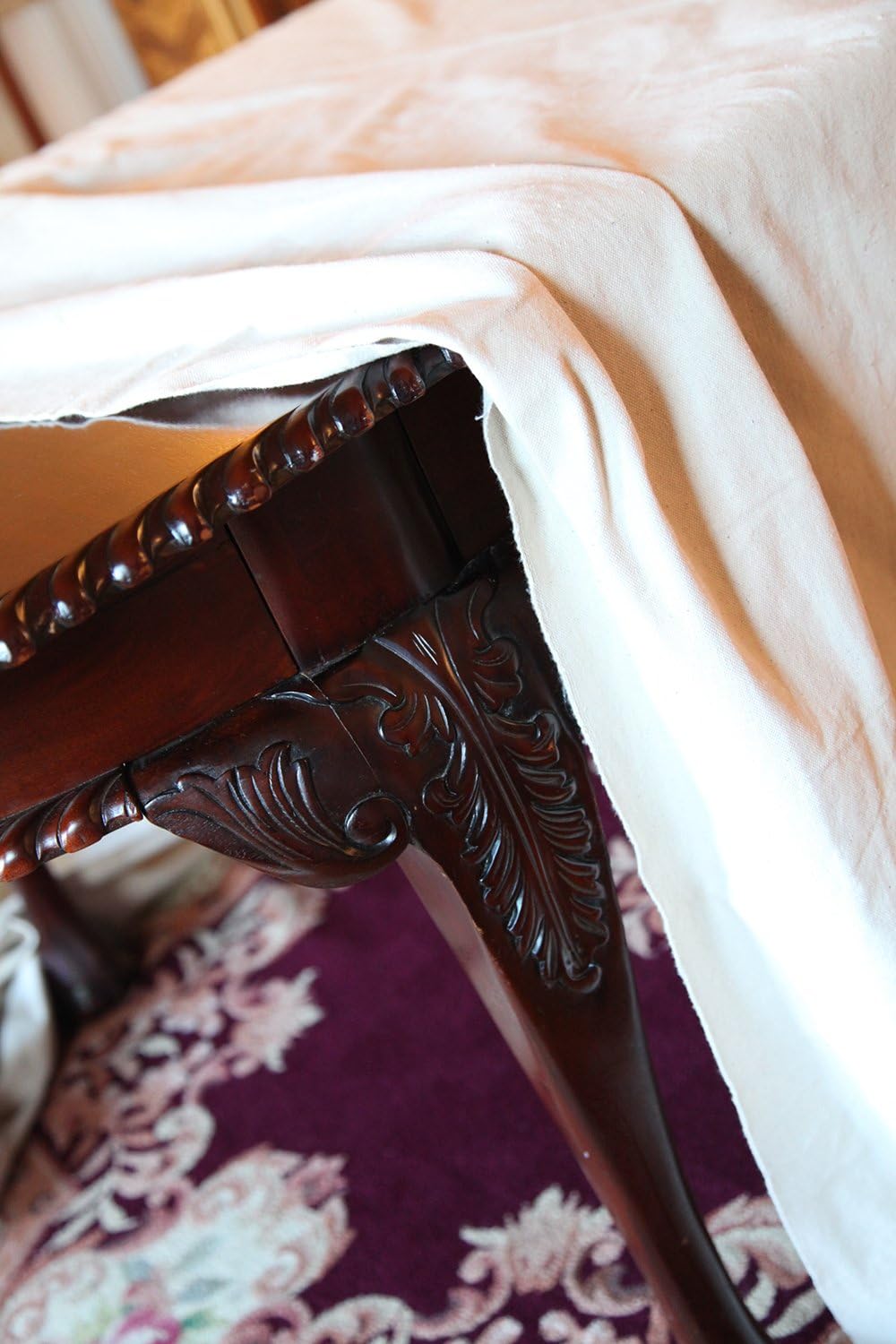 Trimaco FB1 SuperTuff Felt Back Canvas Drop Cloth, 9' X 12', White