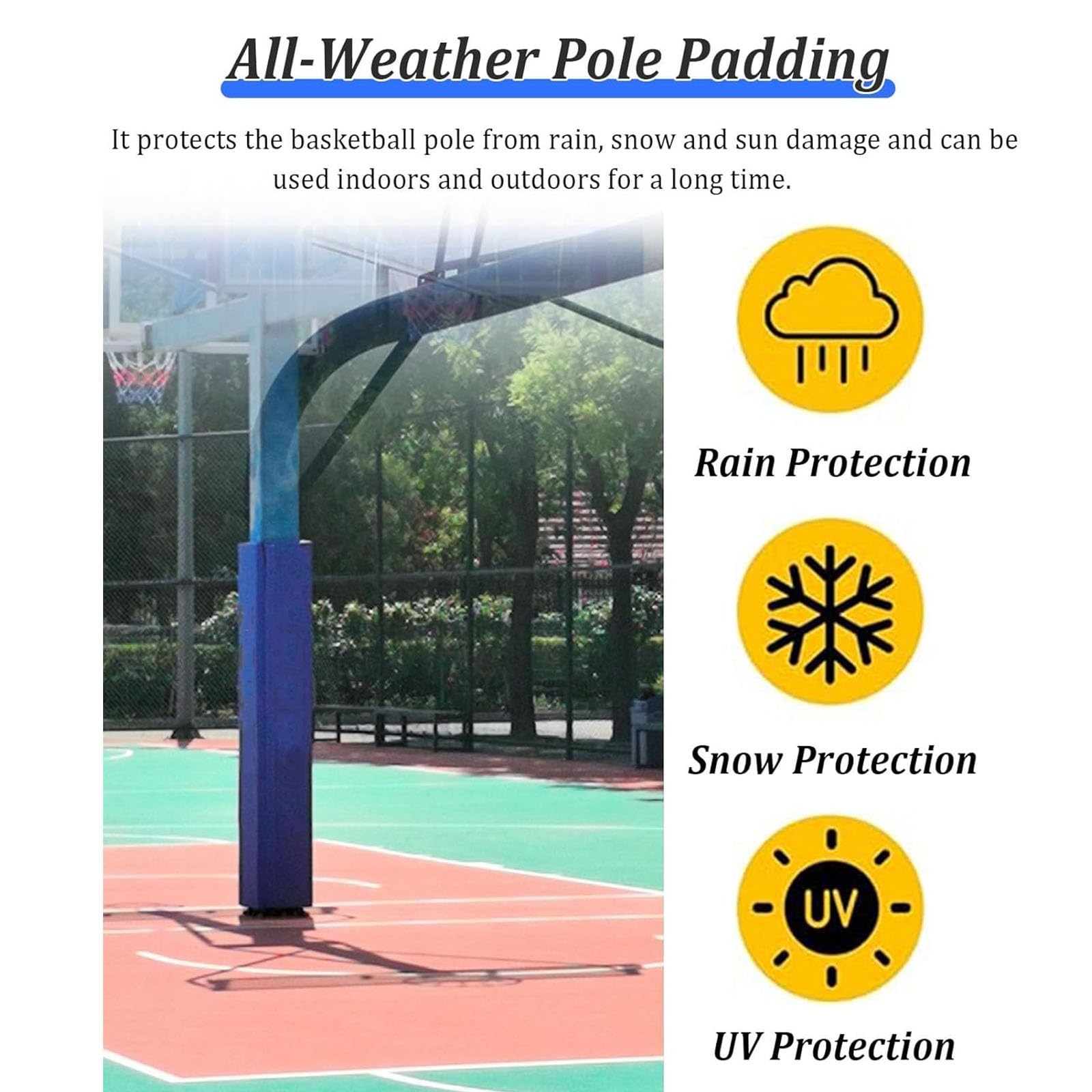 Cuscino di ricambio per canne da basket all'aperto, imbottito per patio, comodo supporto per gli appassionati di sport, ideale per giochi in giardino