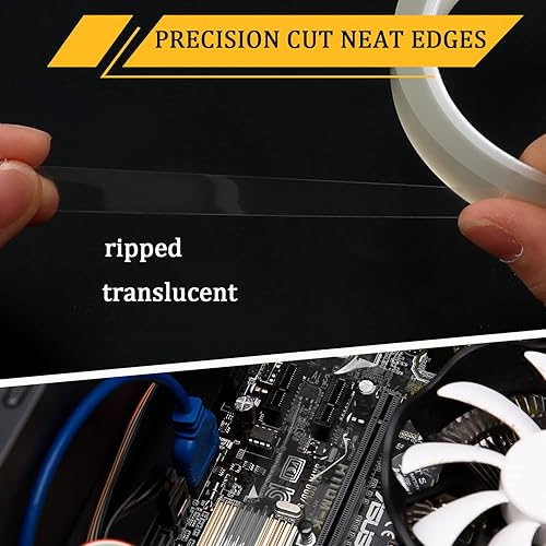 Miniatura 5 de LUTER 4 cintas de transferencia de calor, 0.394 in x 108.3 ft (108 pies) de alta temperatura, cinta de prensa de vinilo térmico, cinta térmica