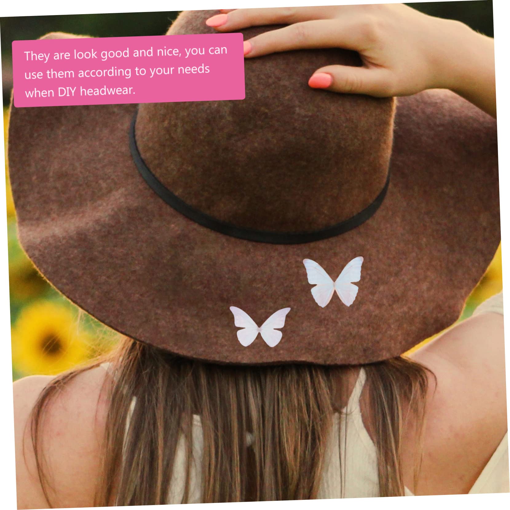 HOODANCOS 300stücke Organza Schmetterlinge Dekorative Accessoires Für Haarspangen Haarschmuck Und Bastelprojekte Für Hochzeiten Und Partys Farben Zufällig