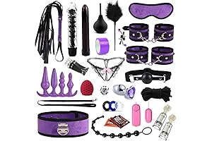 Complete BDSM Leather Sex Toys Kit for Kinky Couples