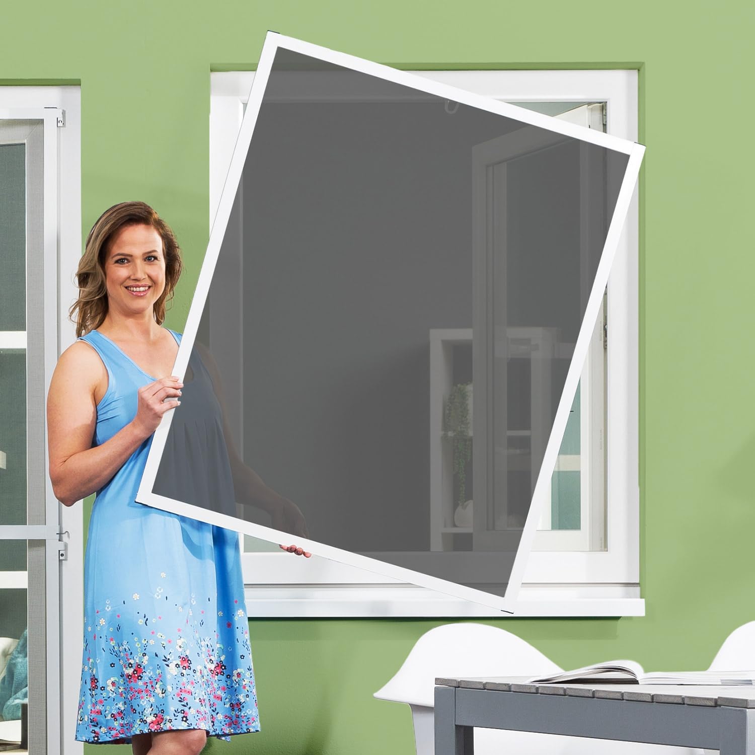 empasa Pollenschutz Fliegengitter Fenster Master Slim für Allergiker