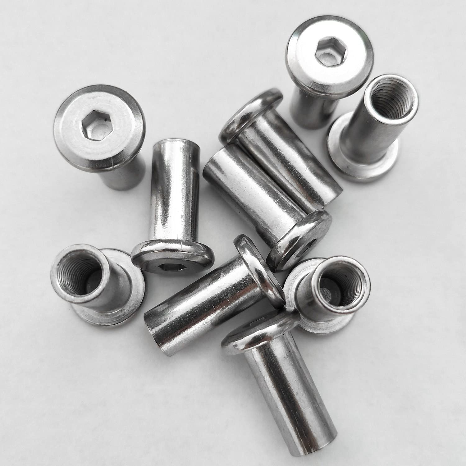 BNE 10 x in pulsante vite di ancoraggio cintura in pelle 8mm BNE 10 x in pulsante vite di ancoraggio cintura in pelle 8mm
