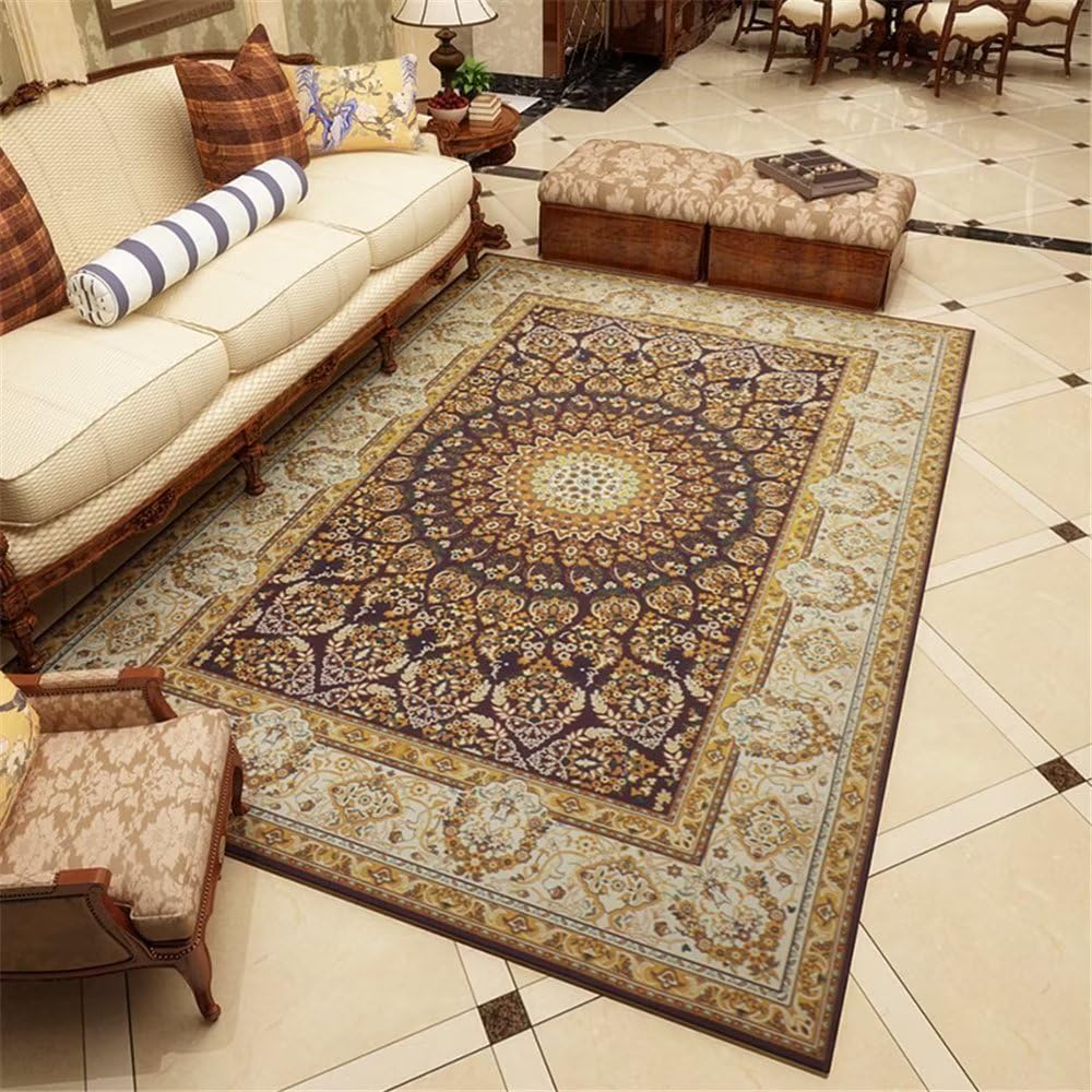 Tapis antidérapant pour chambre résolvant les glissades, grand modèle jaune clair 180X250